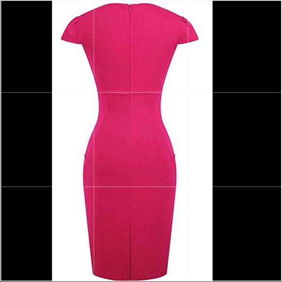 Pink Pencil Style Dress - Picture 2 of 5